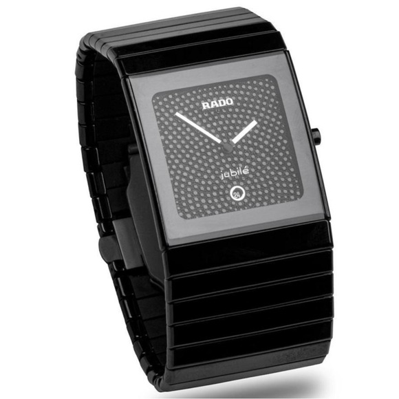 Rado Other - Rado Jubile Ceramica Black Pave Diamond Watch with Box 35 x 45 mm Size Up to 8”